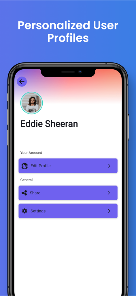 Draw Something AI - Una captura de pantalla que muestra la pantalla de perfil de usuario personalizada en la aplicación Draw Something AI con opciones para editar perfil, compartir y configuraciones.