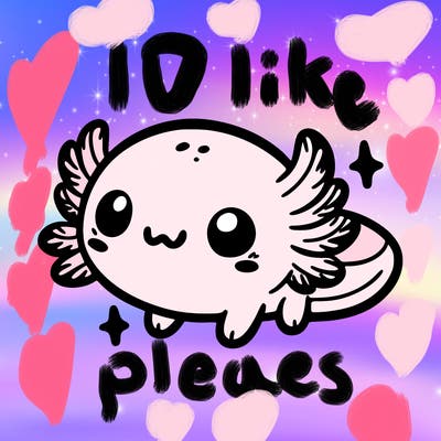 cute easy baby axolotl