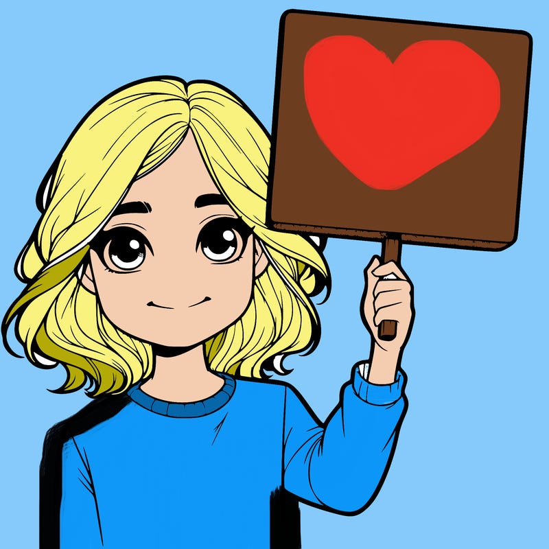 realistic girl holding up a sign