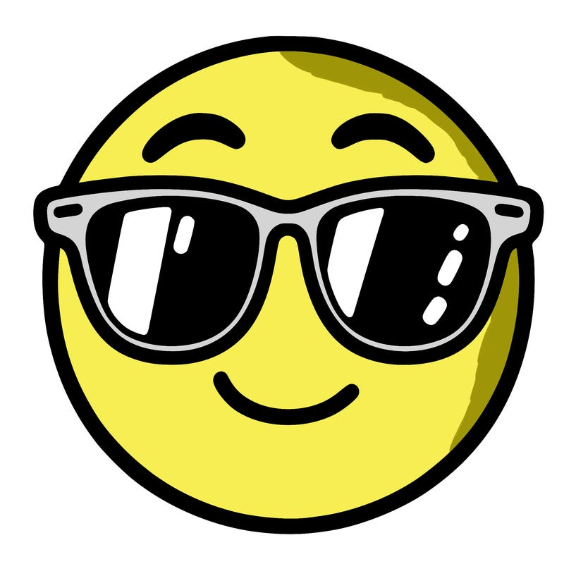 emoji with sunglasses