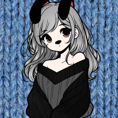 shy pretty girl wearing a sweater that is falling off one shoulder portrait