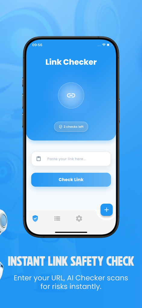 Mobile app interface for instant URL safety checks and link scanning