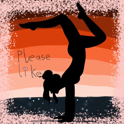 a woman doing a handstand