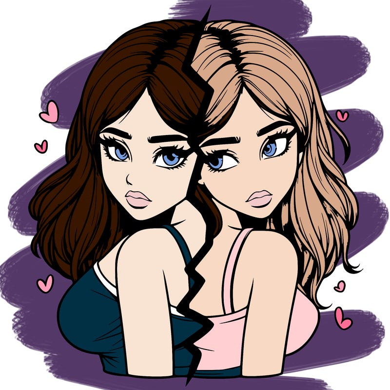 realistic girl split