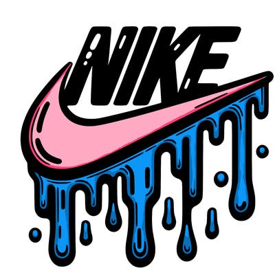 dripping nike logo
