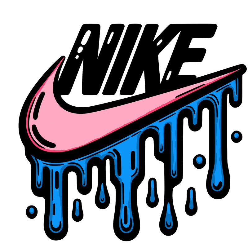 dripping nike logo