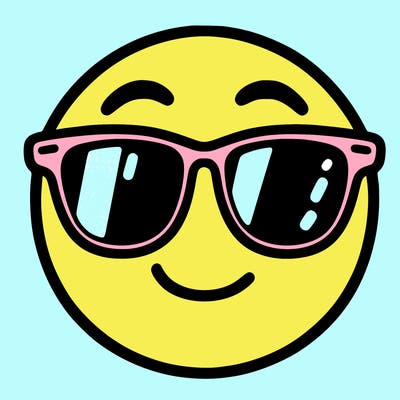 emoji with sunglasses
