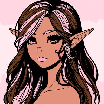 elf girl realistic dark fantasy