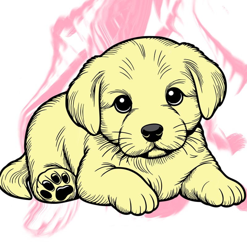 a cute realistic puppy