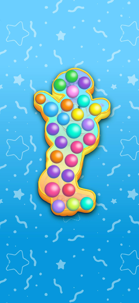 Booba - Pop It - Booba character shaped pop it fidget toy with colorful bubbles