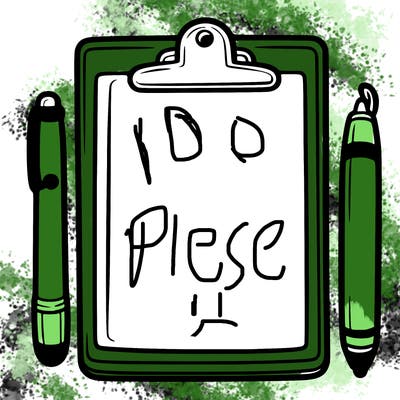 blank clip board with pen