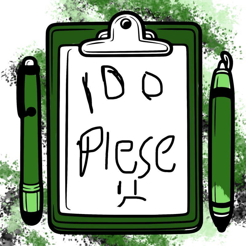 blank clip board with pen