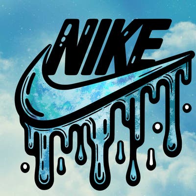 dripping nike logo