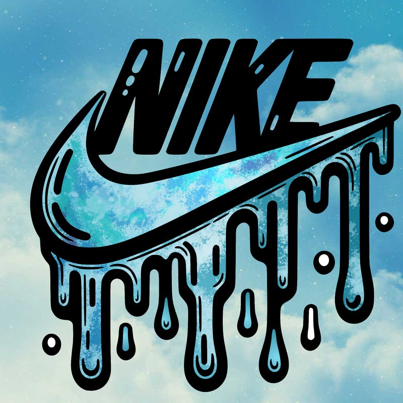 dripping nike logo
