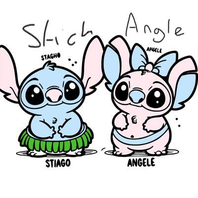 stitch and angel from lilo and stitch