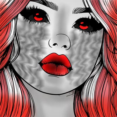 really realistic girl with lips