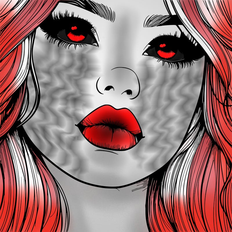 really realistic girl with lips