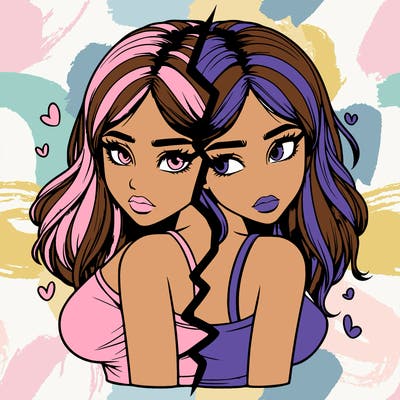 realistic girl split