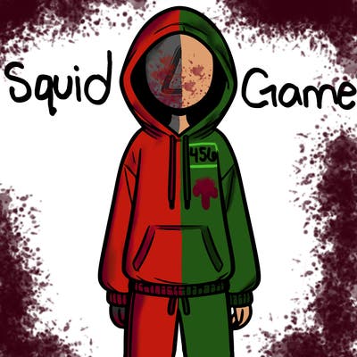 faceless girl in a tracksuit with a hood on and no hair