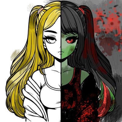 realistic girl split