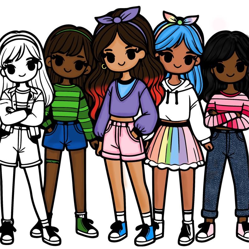 a group of girl, best friends