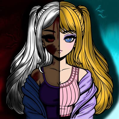 realistic girl split