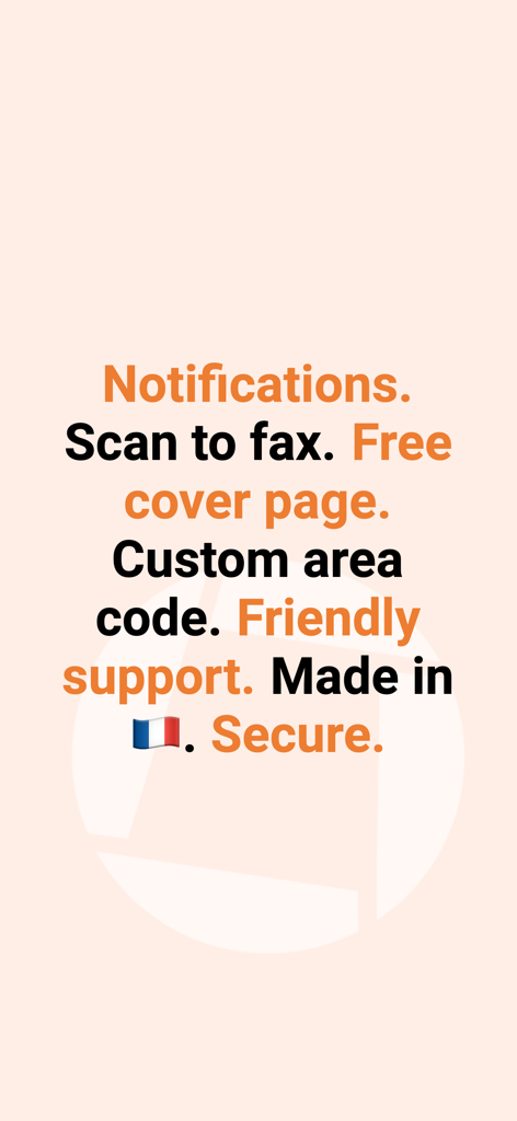 Genius Fax - Faxing app - A summary of Genius Fax app benefits including scan to fax free cover page notifications and secure faxing.