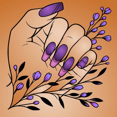 nails with french tip