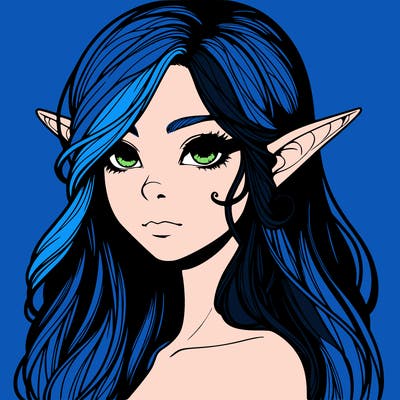 elf girl realistic dark fantasy