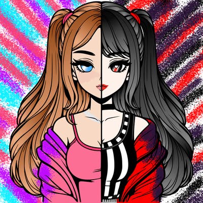 realistic girl split