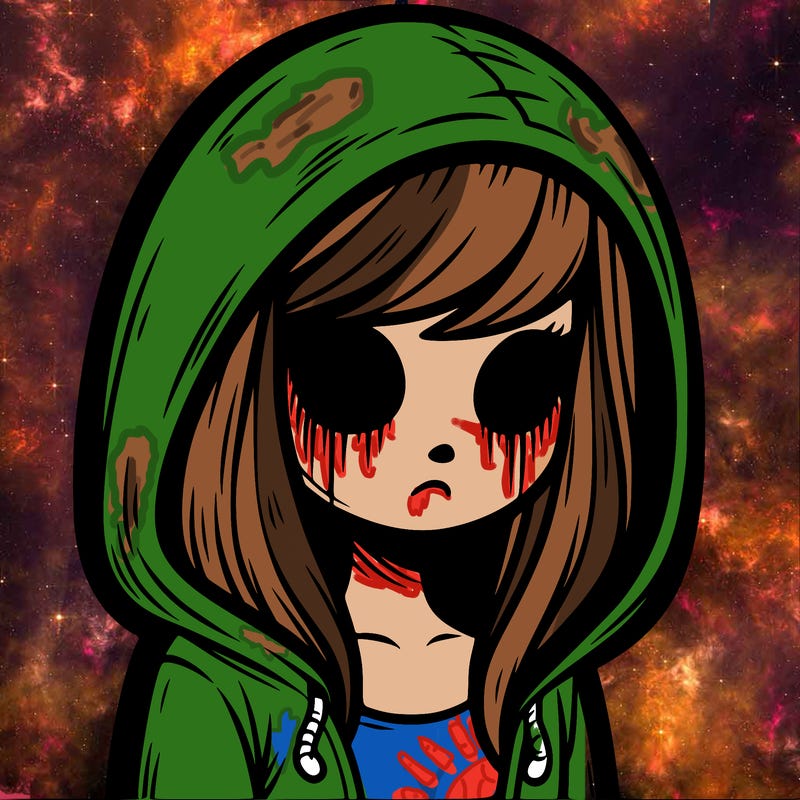 scary girl with hoodie