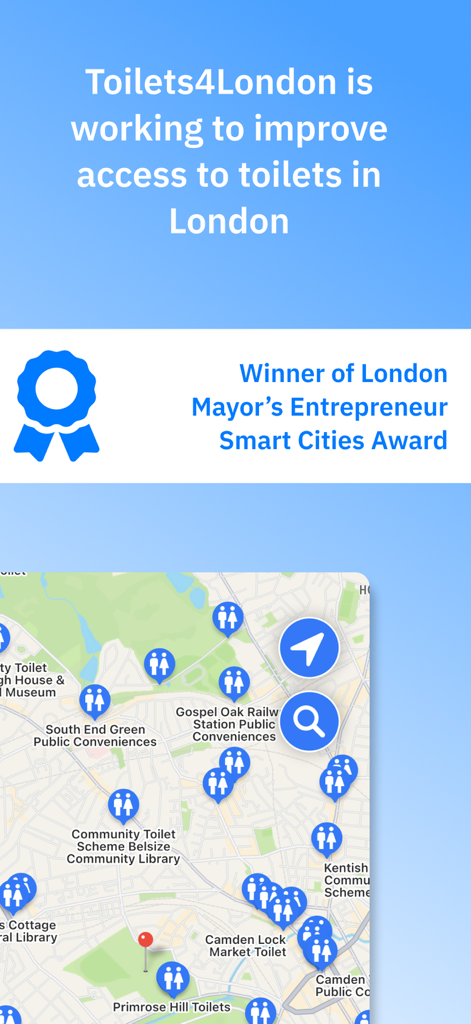 Toilets4London - Toilets4Londonアプリが、公衆トイレの地図とロンドン・メイヤー・スマートシティ・アワードを表示