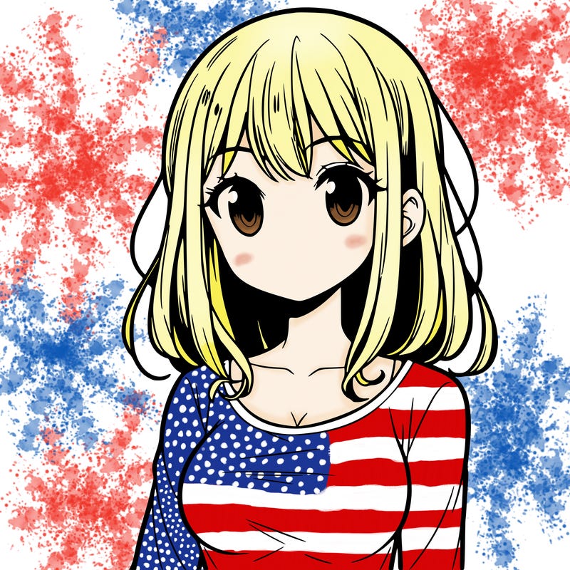 manga girl with plain top