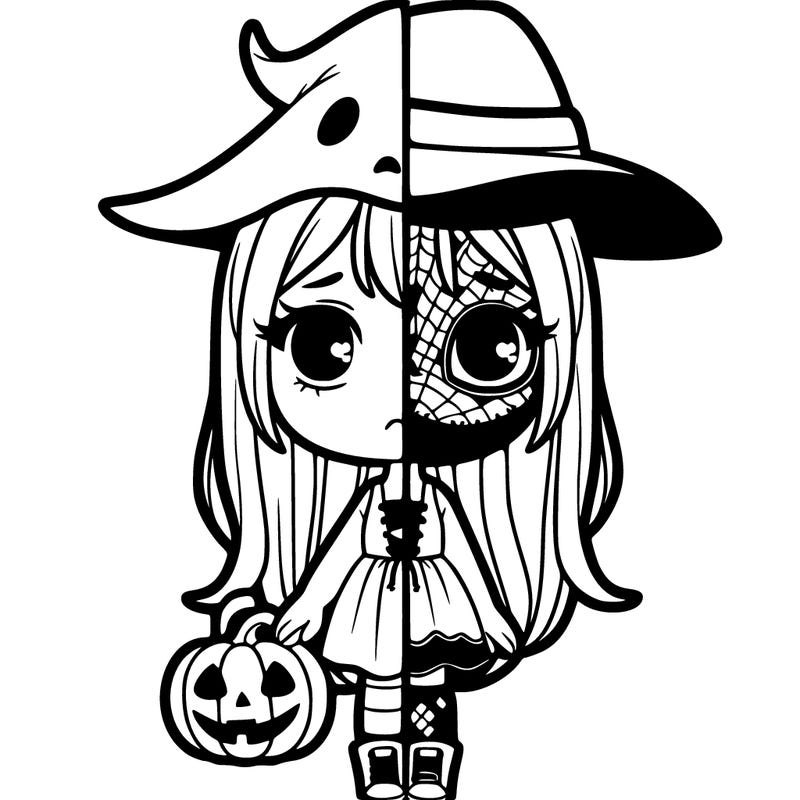 girl halloween split