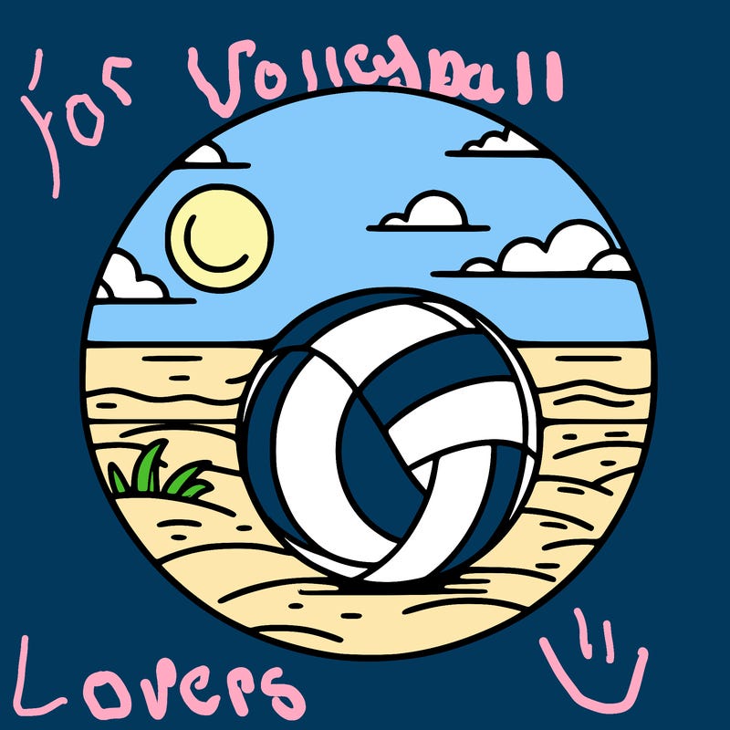 volleyball on a beach