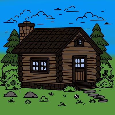 a small house in the woods