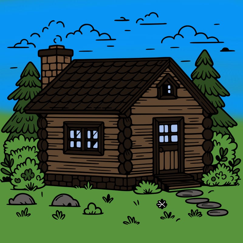 a small house in the woods