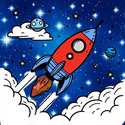 rocket in space