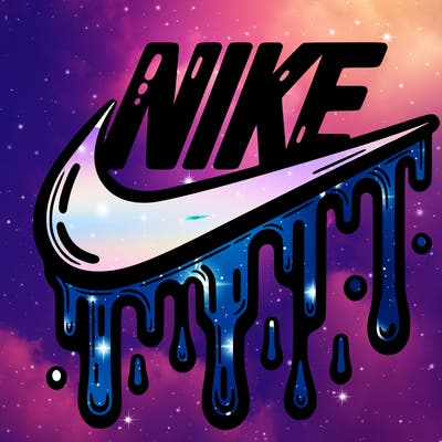 dripping nike logo