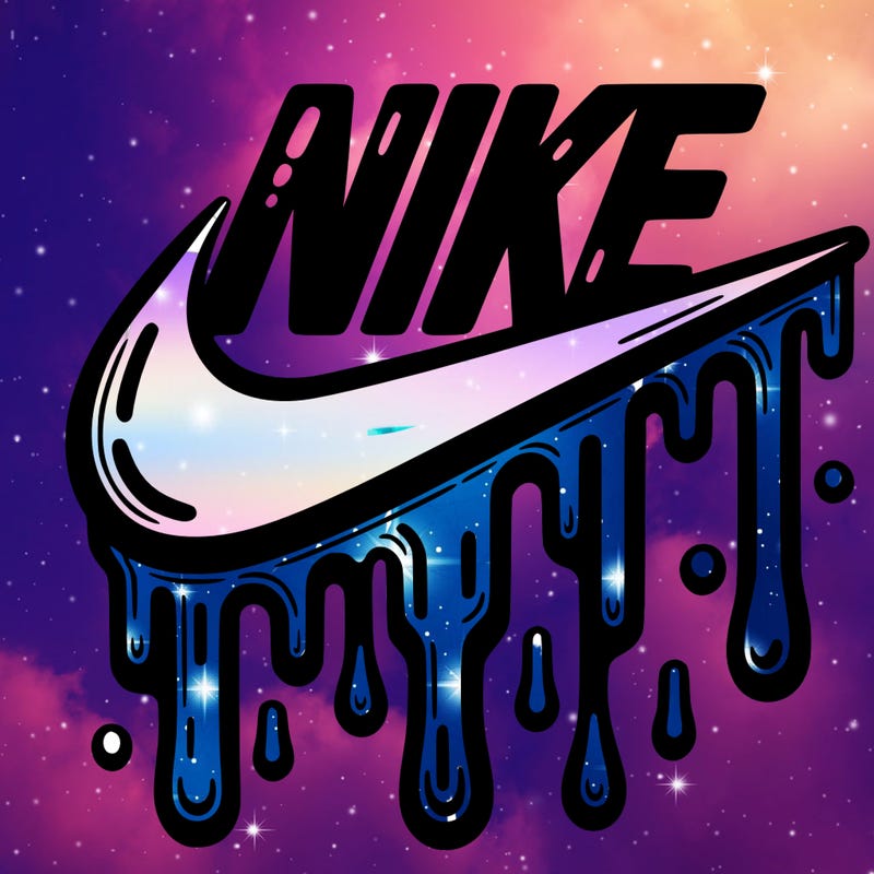 dripping nike logo