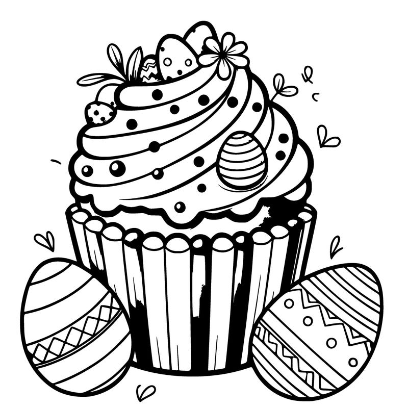 realistic easter cupcake