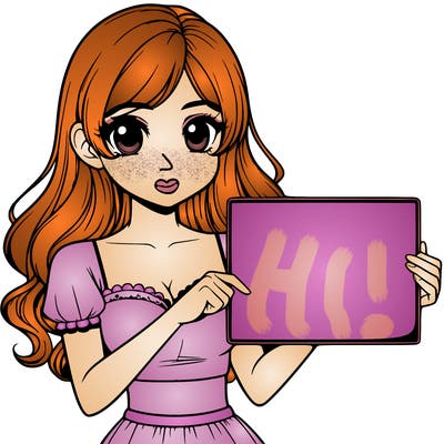 realistic pretty girl holding blank sign