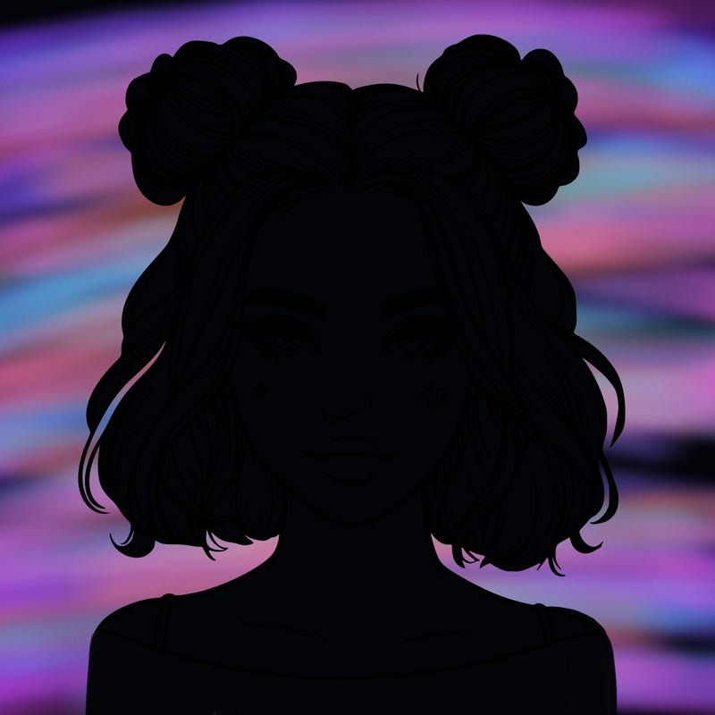 realistic girl with space buns