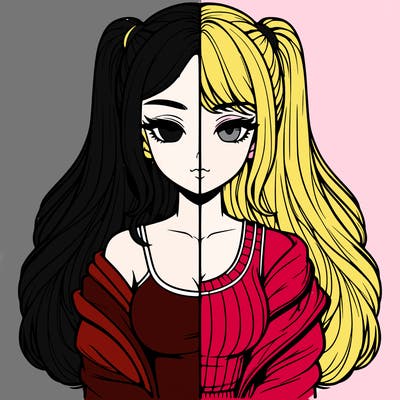 realistic girl split