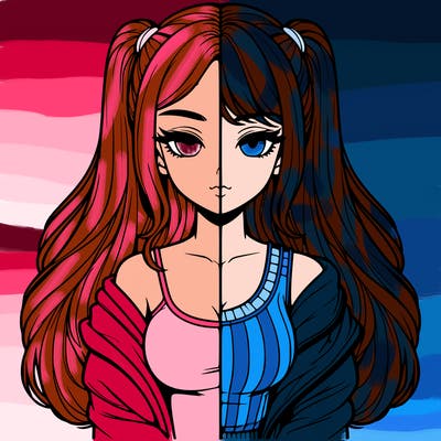 realistic girl split