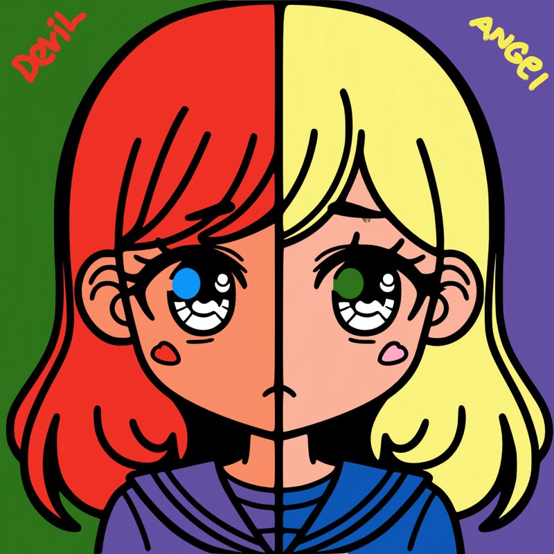 a split of a girl