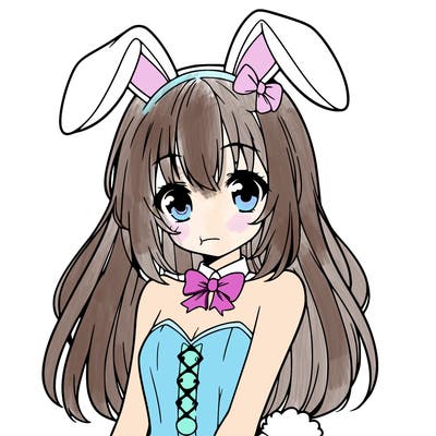 anime girl in bunny costume