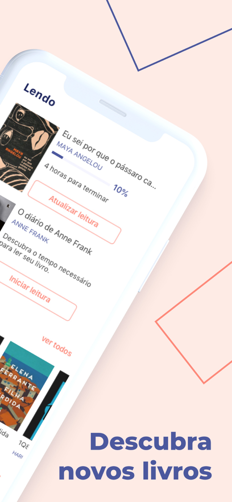 Mobile app interface showing book reading progress and time estimates