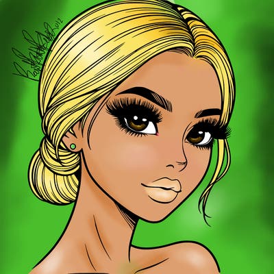 realistic girl with lashes