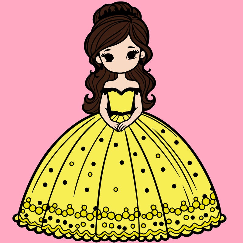 a girl in ball gown